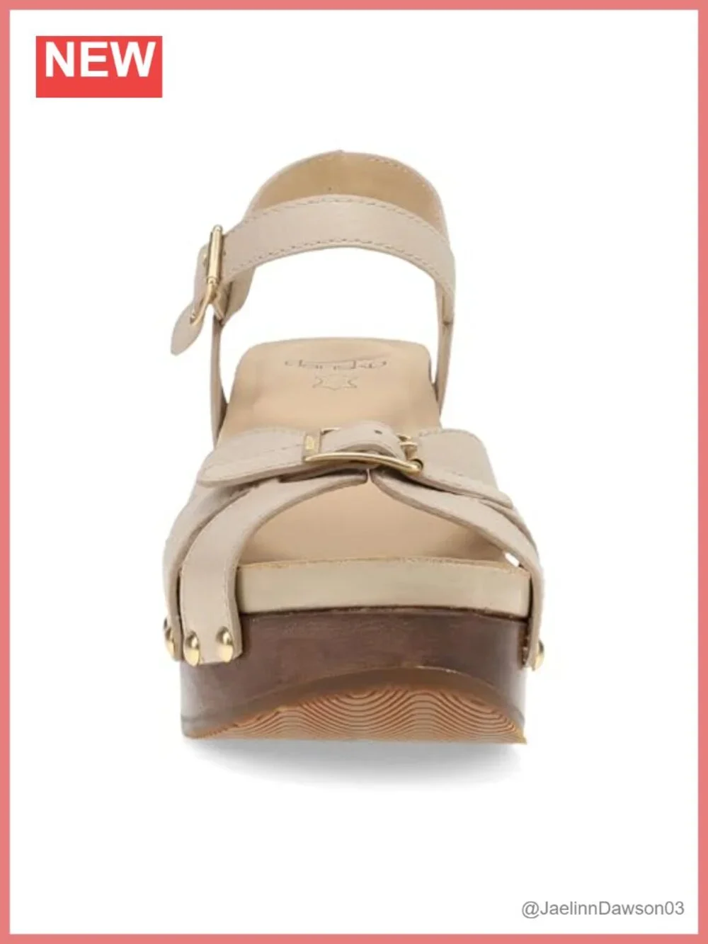 Women's Alanna Sandal Leather Wedge Heels 3.5